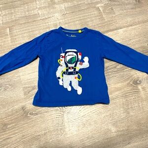 Mini Boden lift the flap astronaut long-sleeve shirt, Sz 3-4 years